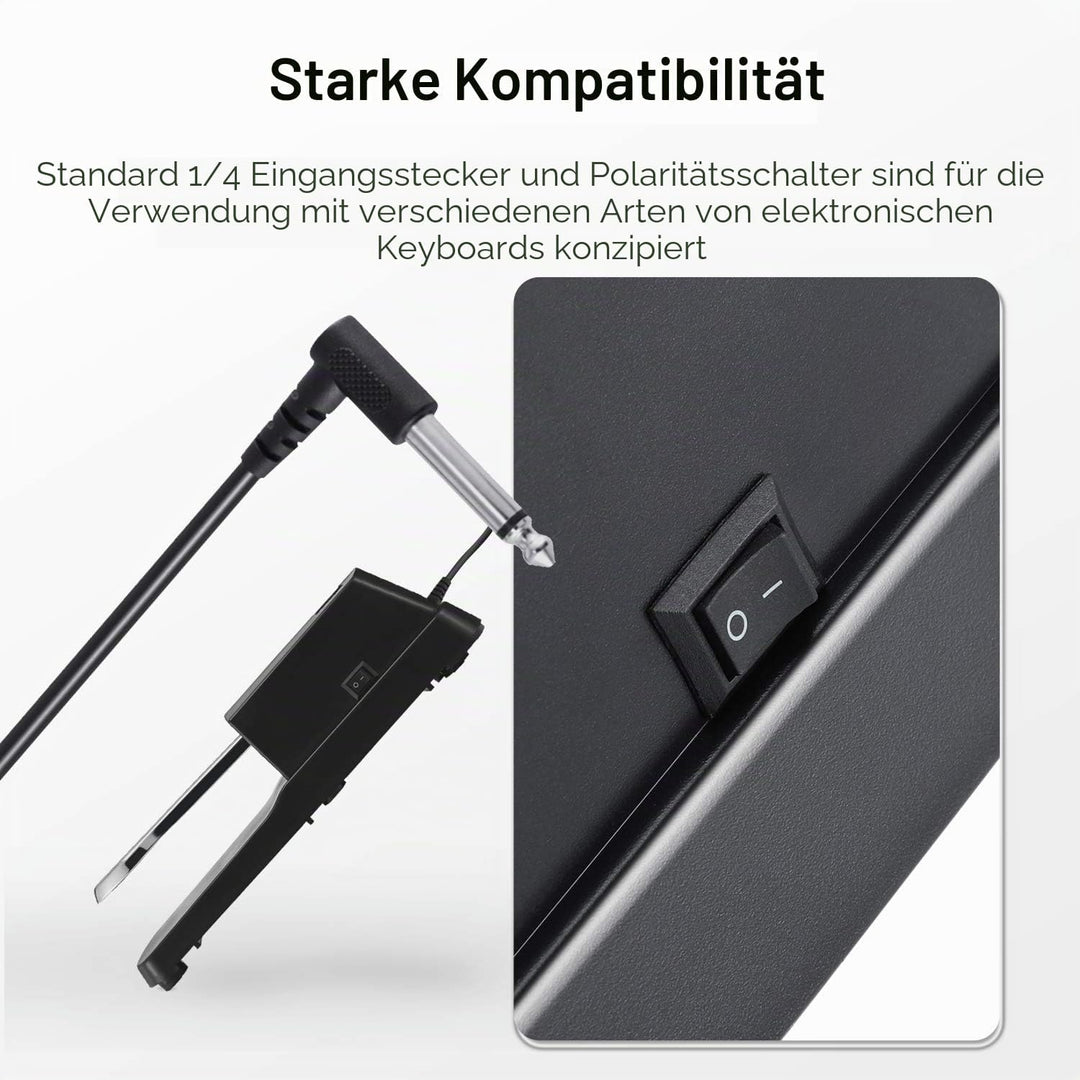 Donner DSP-001 Sustain-Pedal für Keyboard, Klavier Sustain-Pedal Universal-Dämpfer-Fusspedal für Dig