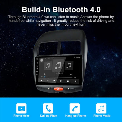 EZoneTronics 2DIN 10 Zoll Android 10.1 Autoradio Stereo Head Unit für Mitsubishi ASX 2013-2019 Touch