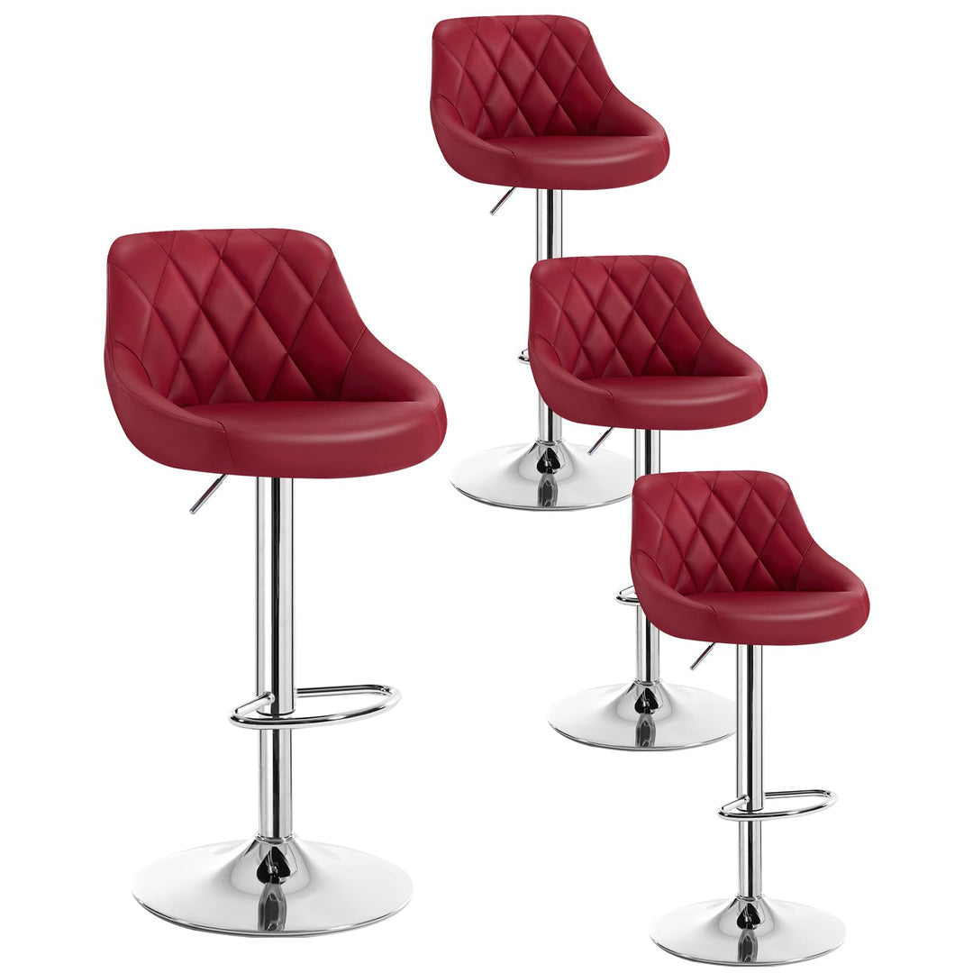 WOLTU 4er Set Barhocker Bistrohocker Tresenhocker Barstuhl Höhenverstellbar, Drehbar, Sitzfläche aus