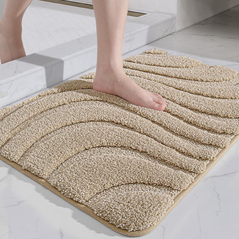 DEXI Badteppich rutschfest 40 x 60cm, weicher Mikrofasern Badematte, Wasserabsorbierende Badezimmert