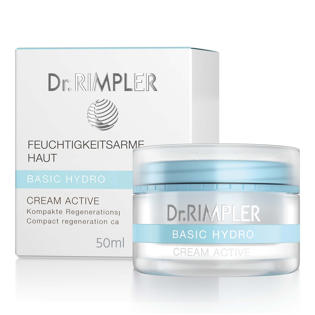 Dr. Rimpler Reichhaltige Gesichts-Creme "Basic Hydro Cream Active" I für trockene Haut I 24 -Stunden