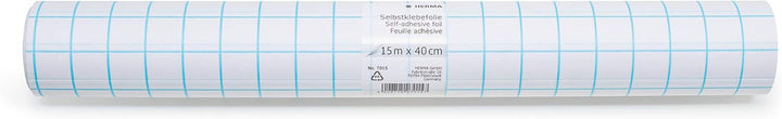 HERMA 7015 Buchschutzfolie selbstklebend transparent, 15 m x 40 cm, reiss- & wasserfest Bucheinschla