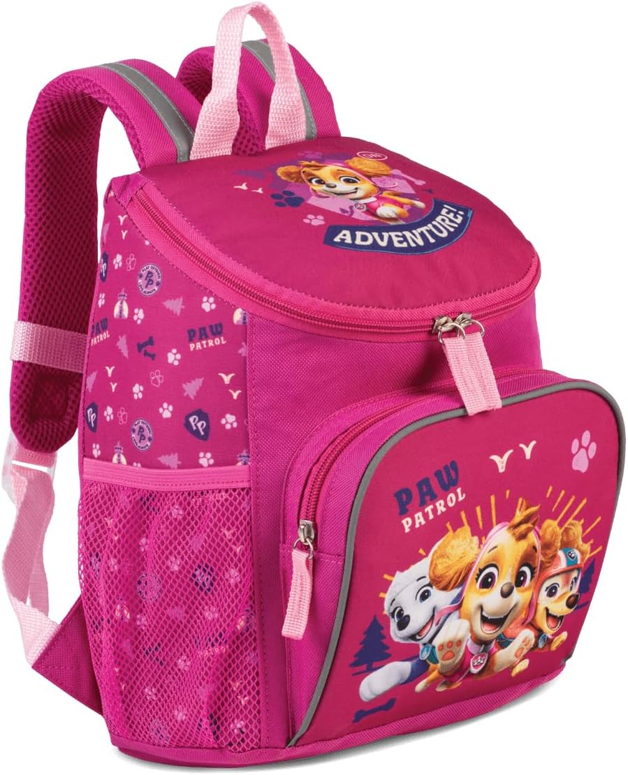 Paw Patrol Rucksack mit Chase, Marshall und Skye Jungen Mädchen von 3-6 Jahren, Kita- und Kindergart