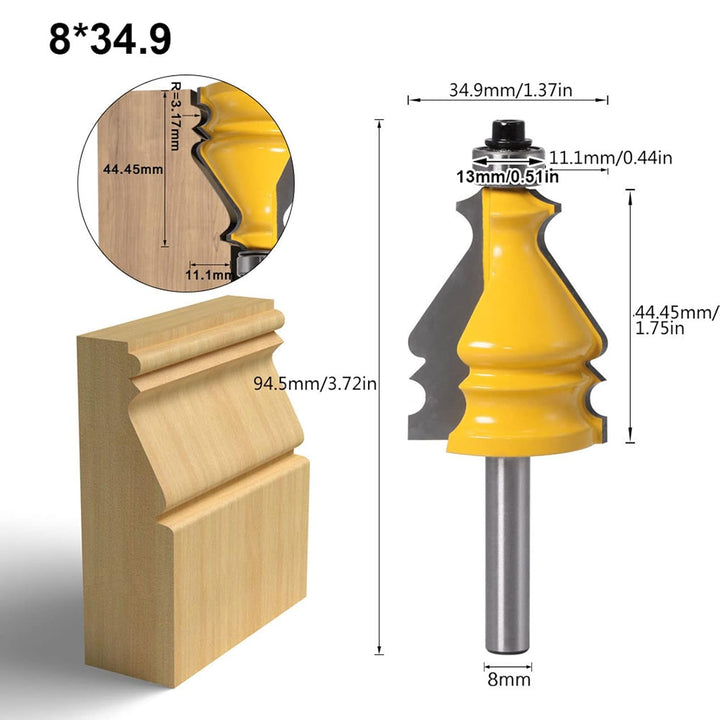5 Stücke Verleimfräser, 8mm Schaft Oberfräser Lock Miter Router Bit Handlauf Fräser Trimmen