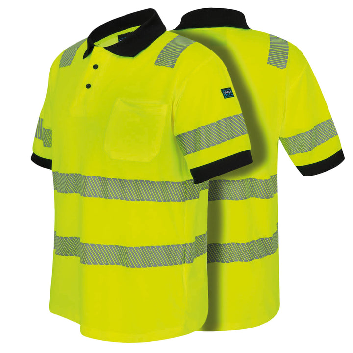 PRO FIT Warnschutz Poloshirt - EN ISO 20471 - UV-Schutz 40+ - Atmungsaktiv - Nachhaltiger Lyocellmix