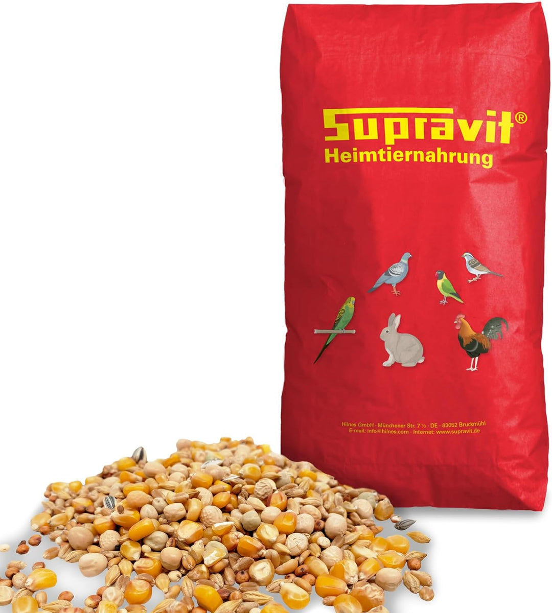 SUPRAVIT Taubenfutter 25kg Basis | nahrhaftes Allroundfutter für Tauben | Klassische Futter Körnermi