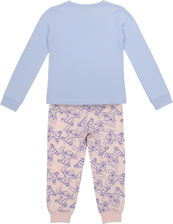 Disney Lilo und Stitch Mädchen-Schlafanzug, Stitch Pyjama, 100% Baumwolle, Gr. 128-176 (DE/NL/SE/PL,