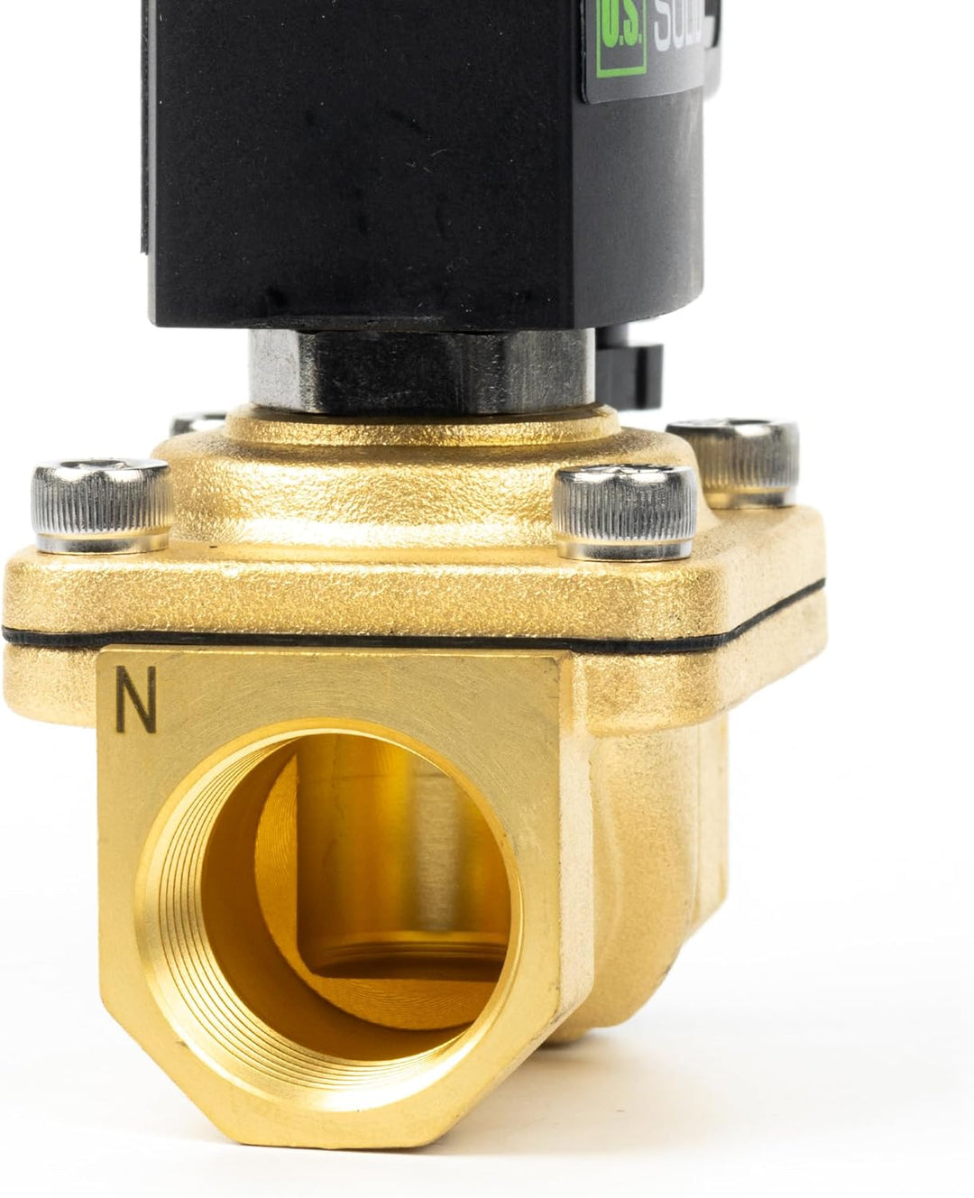 U.S. Solid 3/4" Magnetventil - Messing AC 230V mit Viton-Dichtung, stromlos geschlossen, Anschlussdo