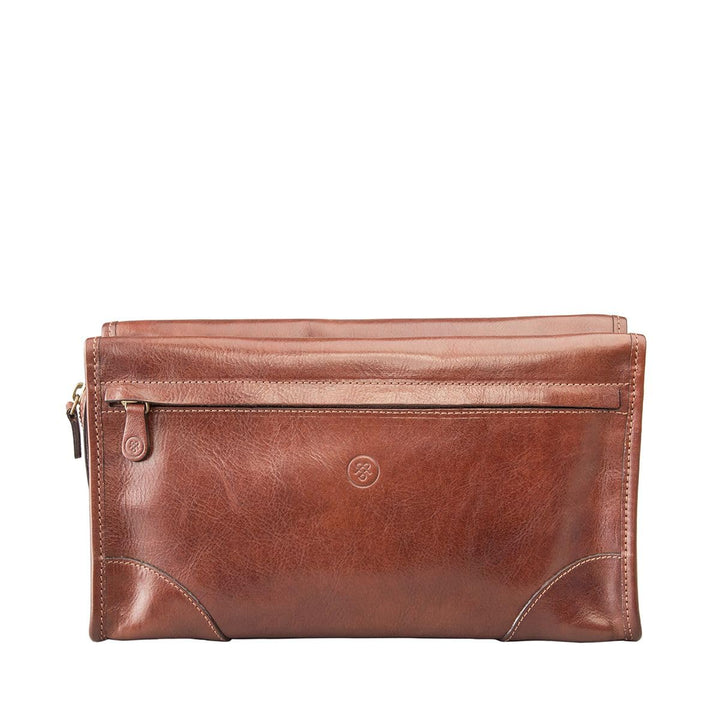Maxwell Scott - Herren Luxus Leder grosse Kulturtasche Dopp Kit - Handgefertigt aus italienischen Vo