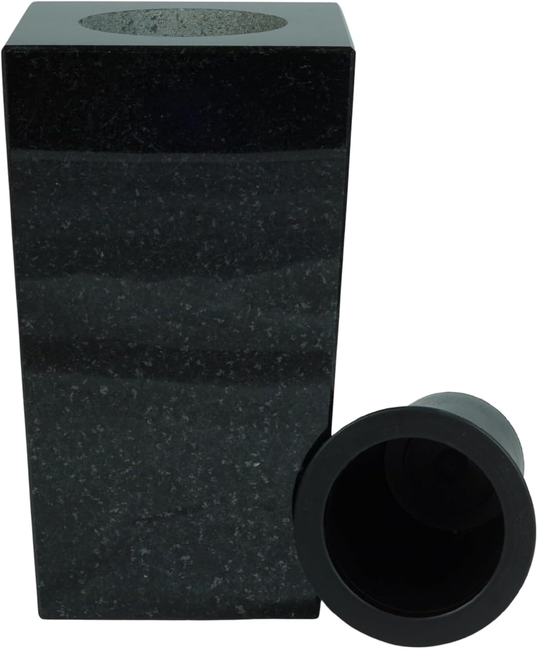 designgrab Karree Designer Grabvase aus Granit Schwedisch Black
