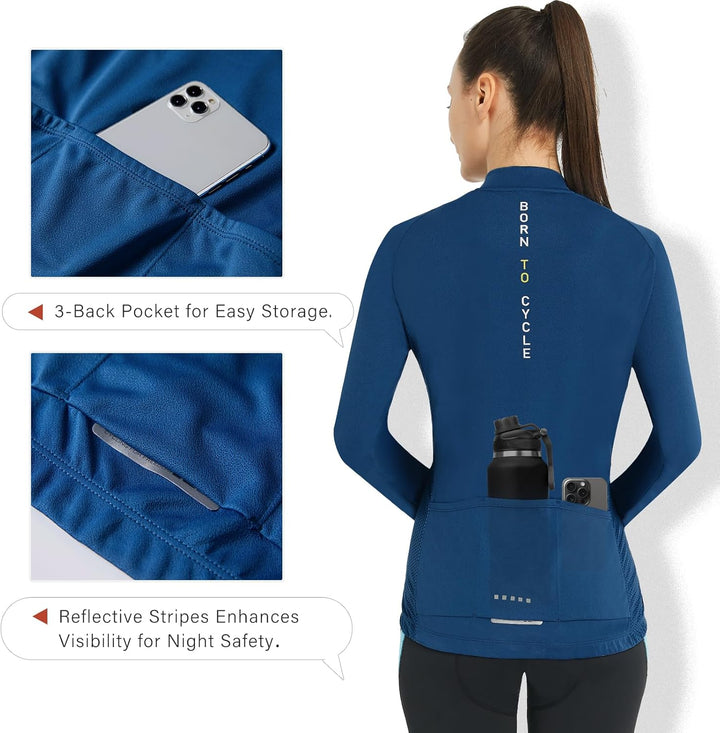 Santic Radtrikot Damen Kurz Fahrradtrikot Damen Fahrrad Shirt, L Marine
