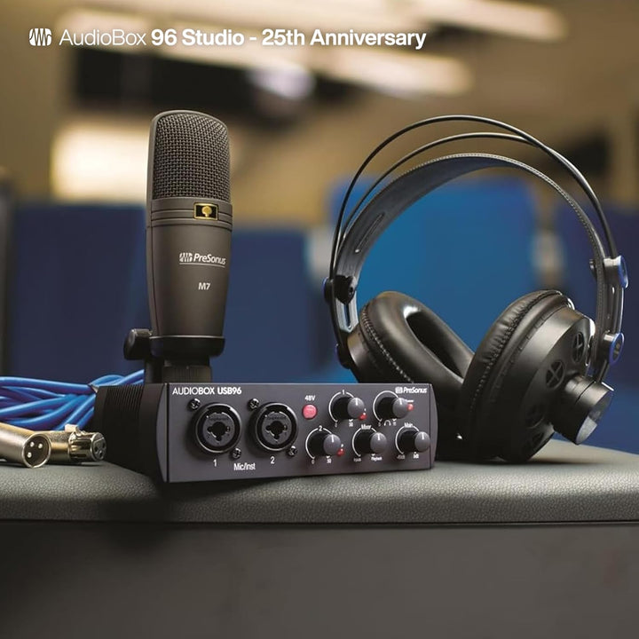 PreSonus AudioBox 96 Studio - 25-jährige Jubiläumsausgabe Interface, Mikrofon, Kopfhörer mit Softwar
