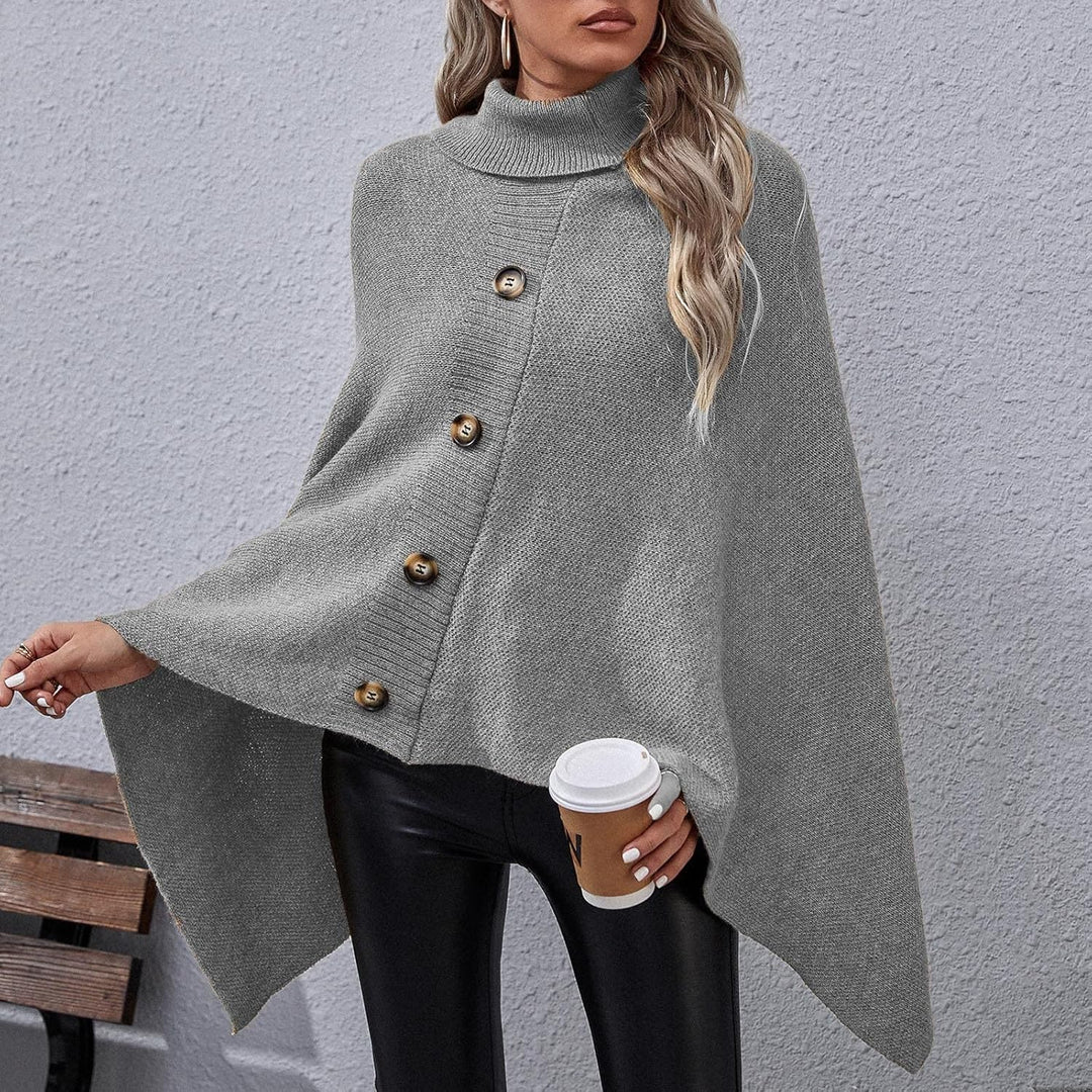 Ansenesna Warmer Poncho Damen Winter Lang Strick Ponchos & Capes Für Damen Asymmetrisch Poncho Feins