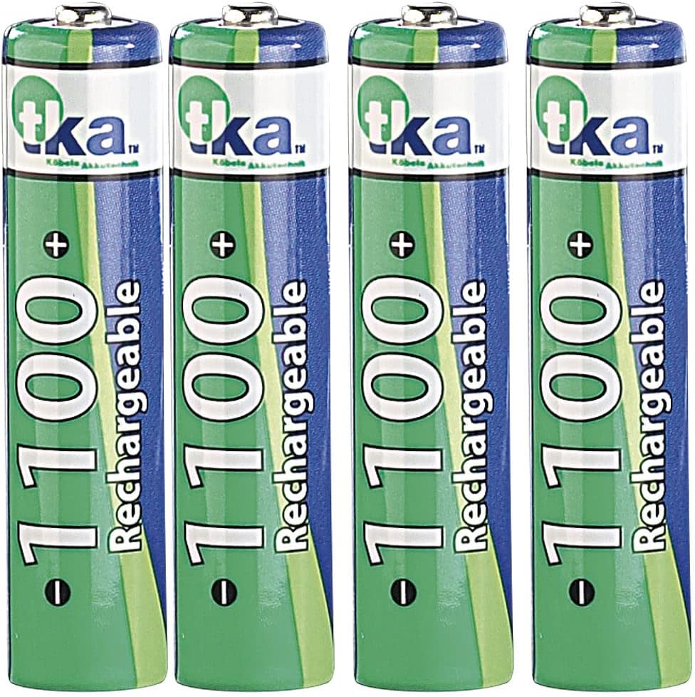tka Köbele Akkutechnik Akku Batterien: 20er-Set NiMH-Akkus Typ AAA/Micro, 1.100 mAh, mit Aufbewahrun