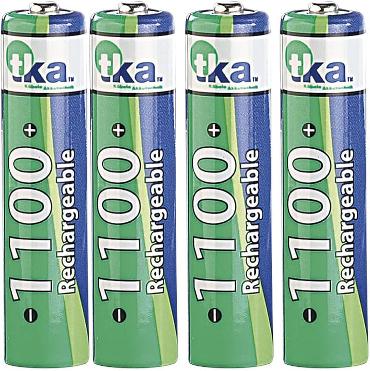 tka Köbele Akkutechnik Akku Batterien: 20er-Set NiMH-Akkus Typ AAA/Micro, 1.100 mAh, mit Aufbewahrun
