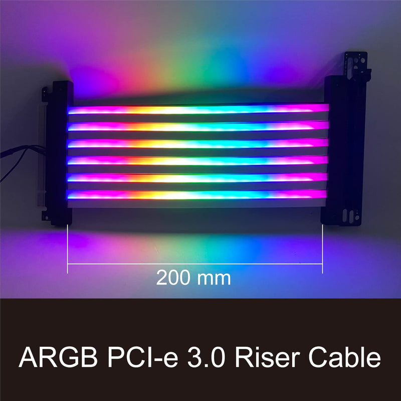 Azza ACAZ-2OR-L, ARGB 200 mm PCI-E Kabel (180° bis 90°) 180° to 90°
