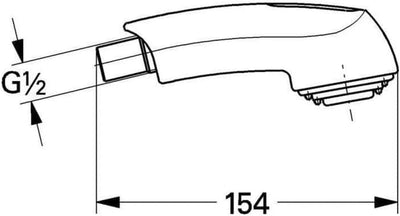 GROHE Spülbrause (Original Ersatzteil, Langlebig, Robust, Herstellergarantie: 5 Jahre), Chrom / Fehg