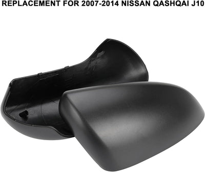 Paar Aussenspiegelabdeckungen Ersatz für Nissan Qashqai 2007-2014 linke und rechte Aussenspiegelgehä