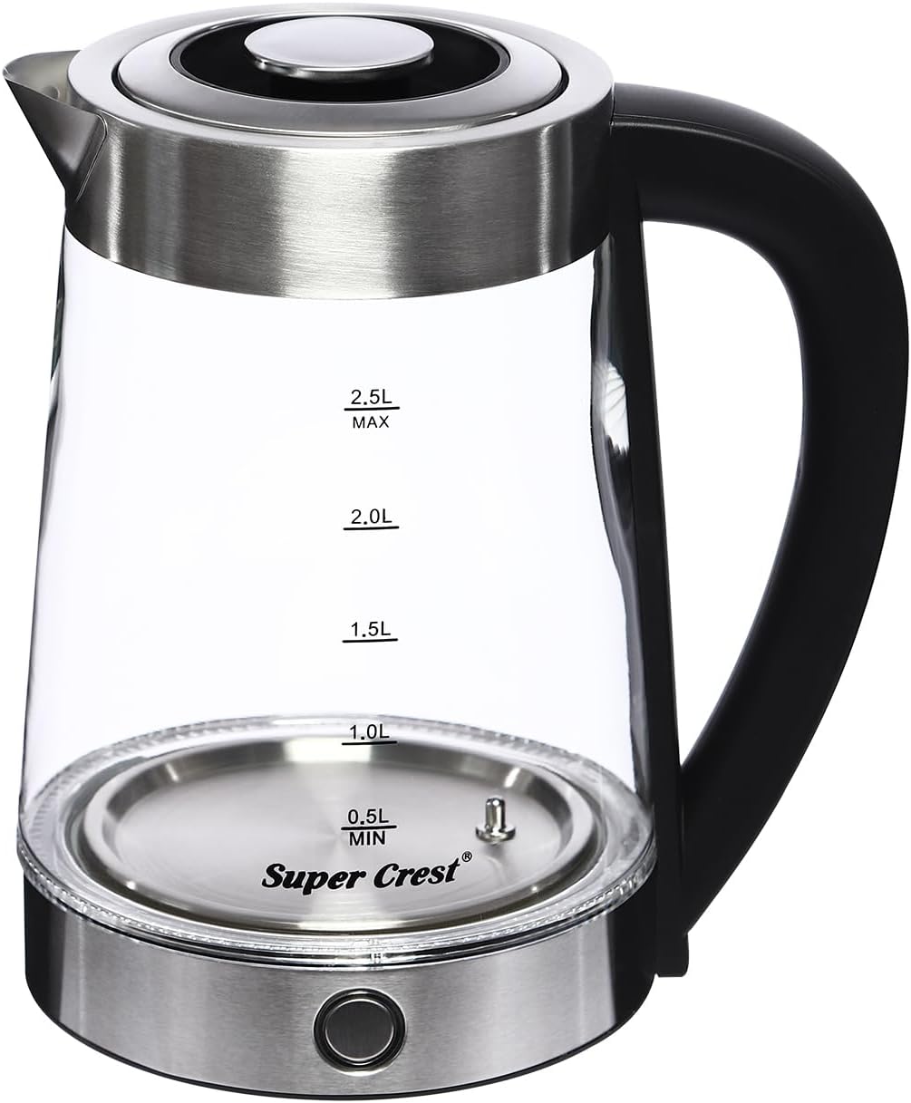 2-in-1 Wasserkocher Set 2.5L &amp; 1L, Elektrischer Teekocher mit LCD Temperaturdisplay, 1500W Schnellko