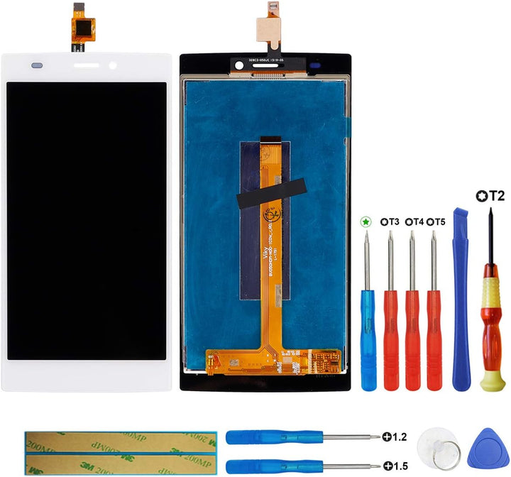 swark LCD Display Compatible with Wiko Ridge 4G Weisse (ohne Rahmen) Touchscreen Bildschirm Digitize