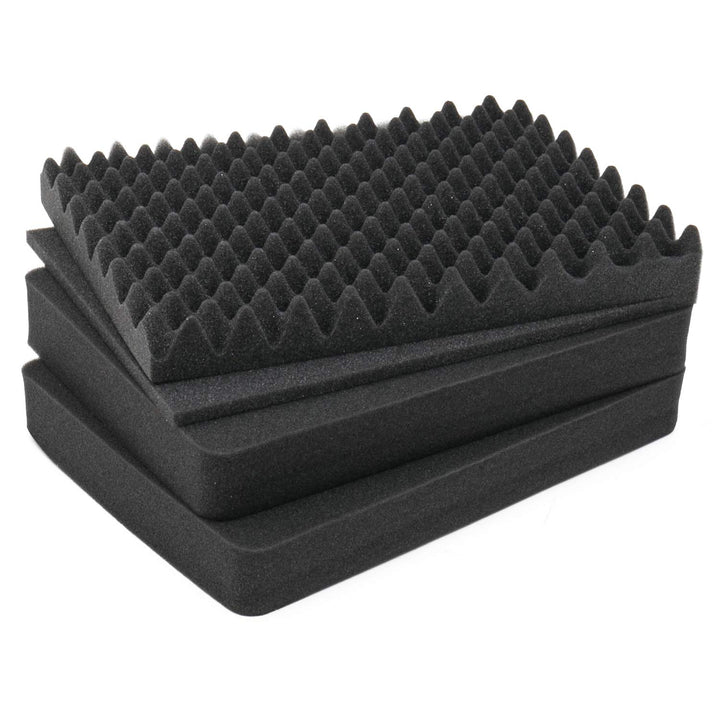 HMF ODR100 Koffereinlagen mit Rasterschaumstoff für Outdoor-Fotokoffer | 4er Set | 37,5 x 27 cm, 37,