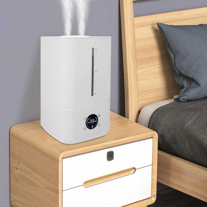 Luftbefeuchter 6L Heiss Kalt Nebel 20-40dB für Schlafzimmer Wohnzimmer | 2-in-1 Heiss Kalt Nebel - 4