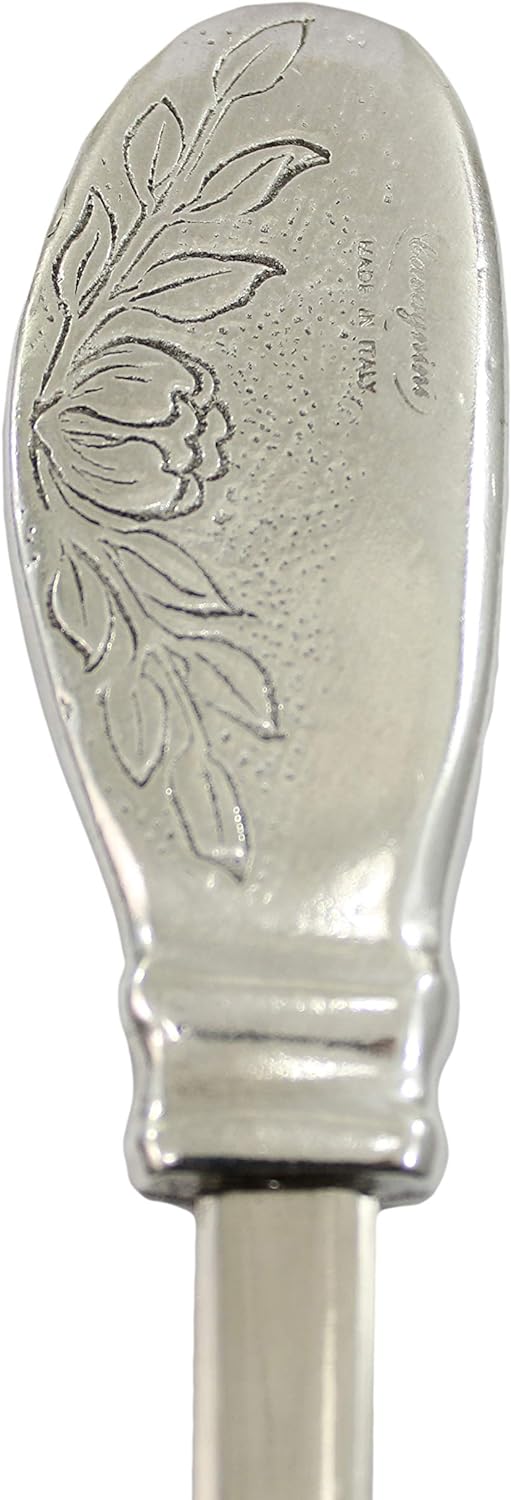 Cavagnini, Eleganter Brieföffner aus Edelstahl und Zinn, inklusive Geschenkbox (Teller) Piatto, Piat