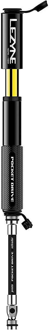 Lezyne Unisex – Erwachsene CNC Pocket Drive Minipumpe 14 cm Schwarz