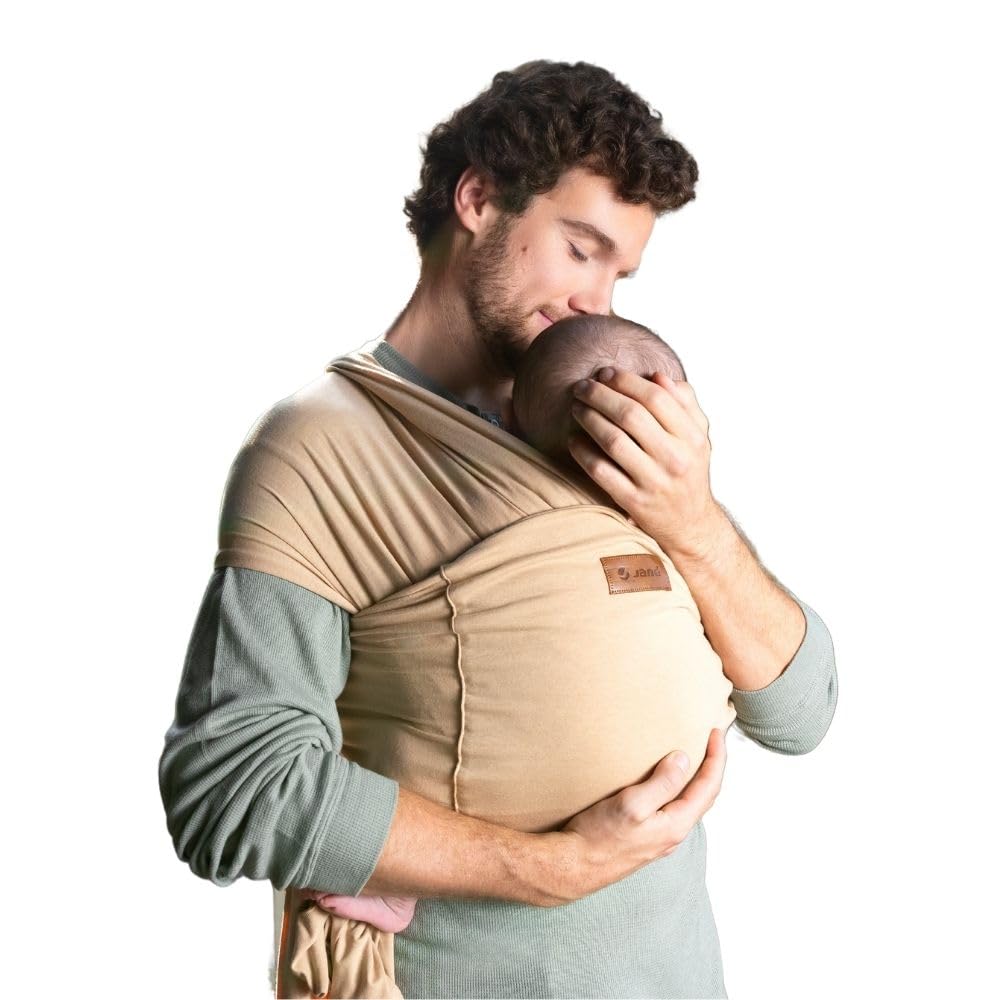 Jané Cocoon Elastisches Tragetuch, Ab Geburt bis 20 kg, 5 m, Känguru-Methode, Ergonomisch, Atmungsak
