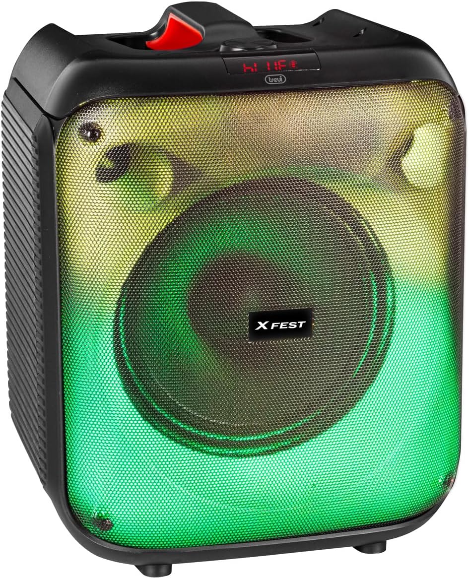 Trevi XFest XF 470 KB, Standlautsprecher, Tragbarer Lautsprecher mit Verstärker 60W, Karaoke-Musikbo