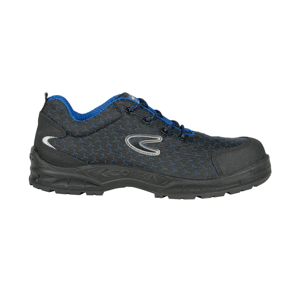 Cofra 12730-000.W48 MALINDI S3 SRC Sicherheitsschuhe, Schwarz/Hellblau, Grösse 48