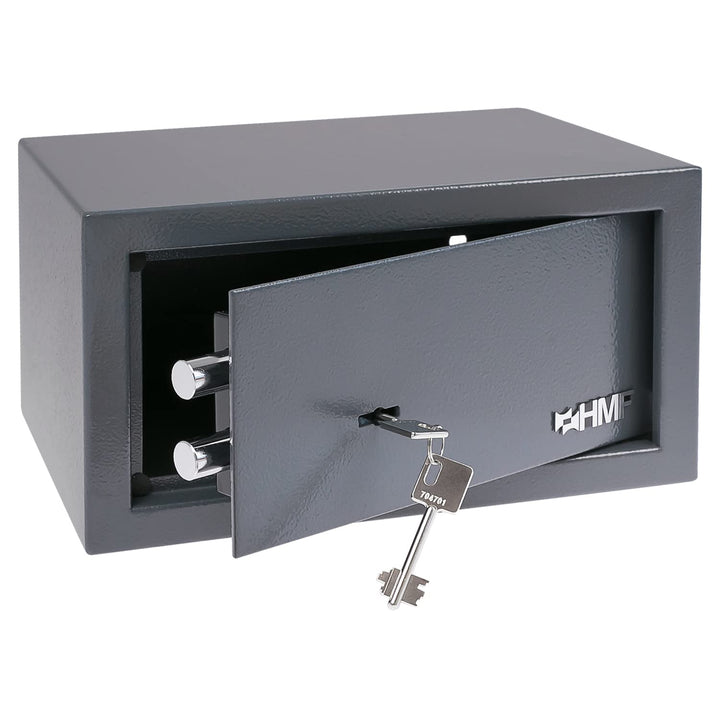 HMF 49217-11 Tresor Möbeltresor Doppelbartschloss, 31,0 x 17,0 x 25,0 cm, anthrazit 31 x 17 x 25 cm