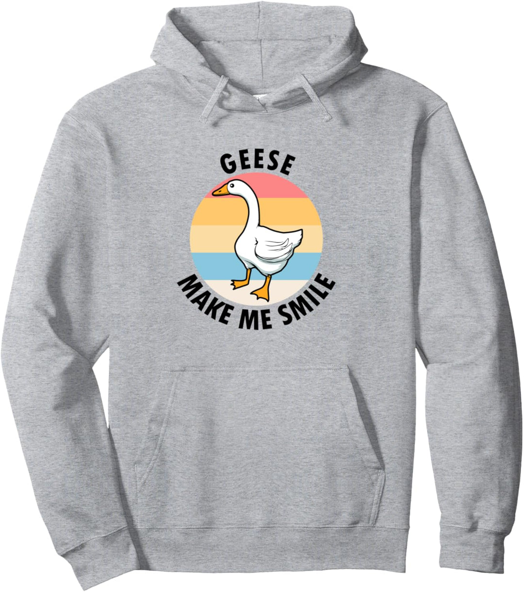 Gänse bringen mich zum Lächeln Natur Ironischer Spruch Gans Pullover Hoodie