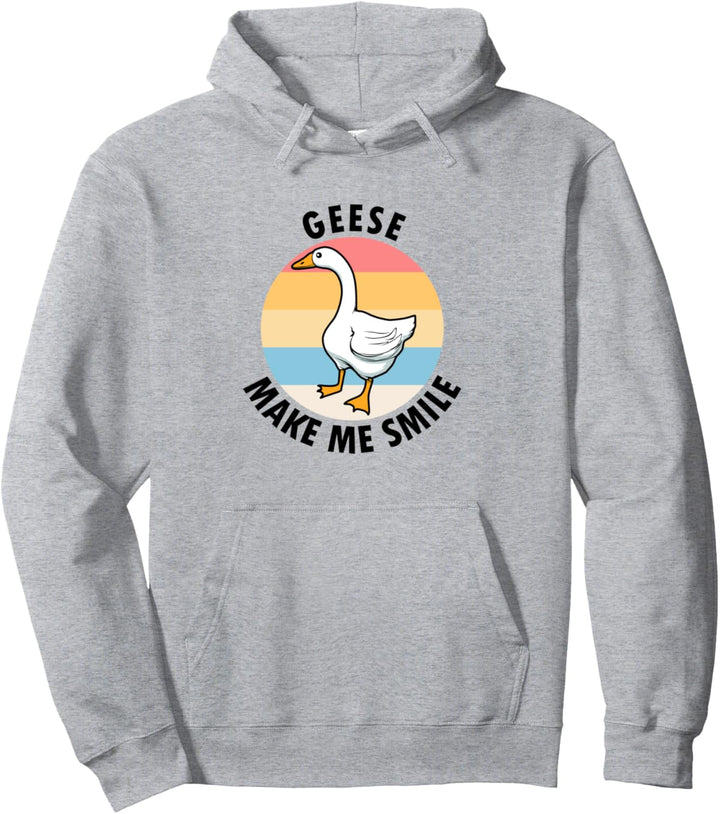 Gänse bringen mich zum Lächeln Natur Ironischer Spruch Gans Pullover Hoodie