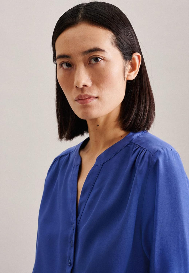 Seidensticker Damen Regular Fit Langarm Bluse 38 Hellblau, 38 Hellblau