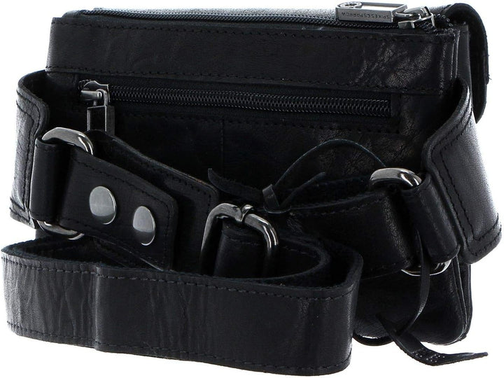 Spikes & Sparrow The Authentics Gürteltasche 19 cm Schwarz, Schwarz