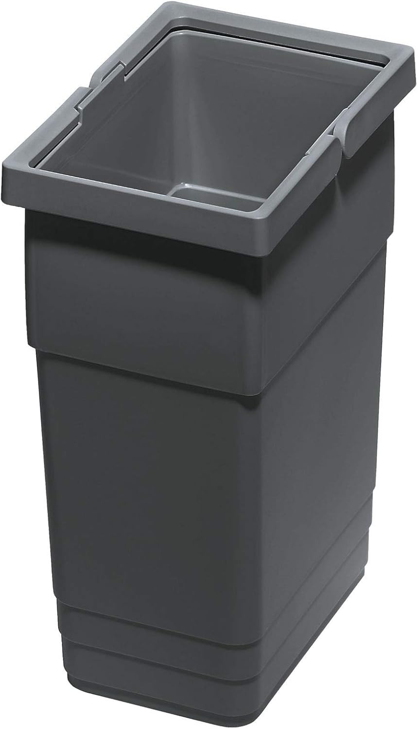 eins2vier Abfallsammler Höhe: 275 mm Volumen 6 Liter 210 x 140 mm dunkelgrau 5135.11 Komposteimer Re