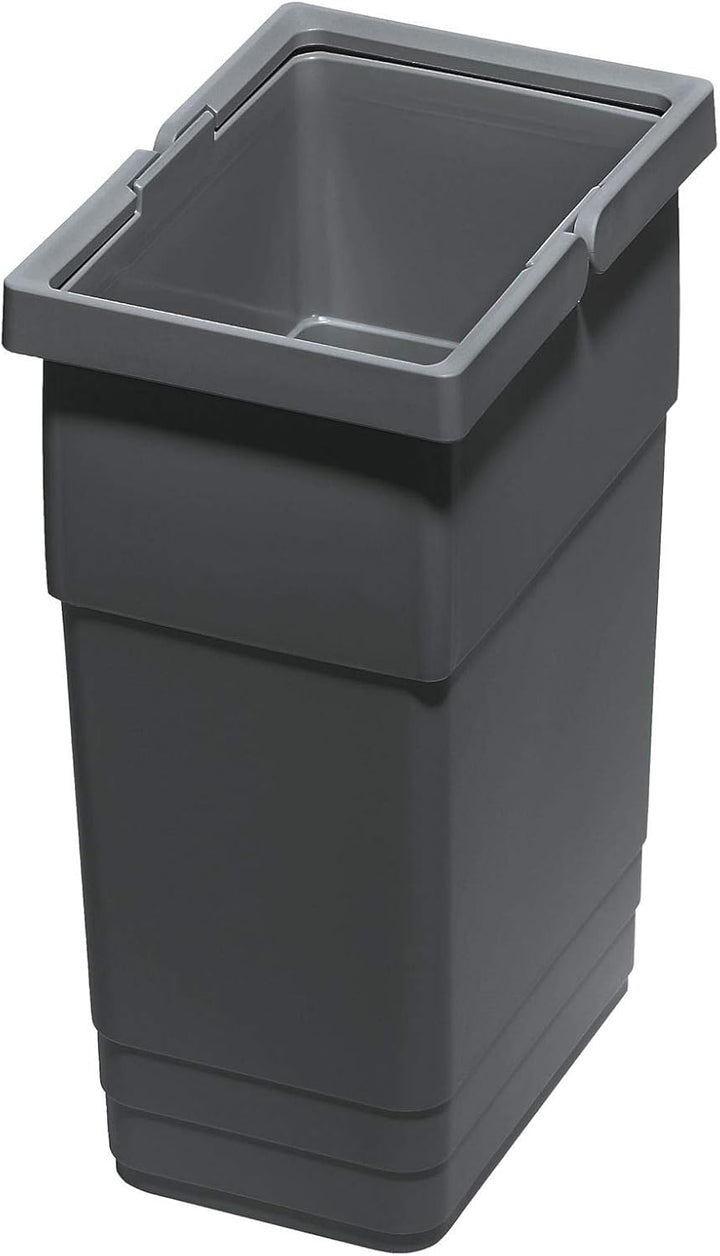 eins2vier Abfallsammler Höhe: 275 mm Volumen 6 Liter 210 x 140 mm dunkelgrau 5135.11 Komposteimer Re