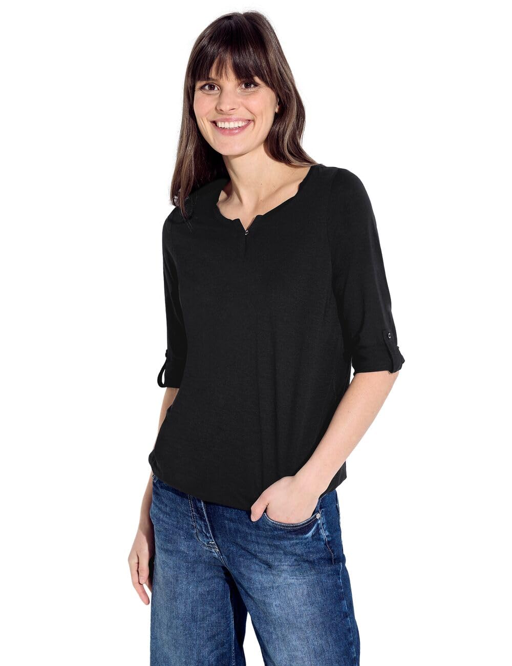 Cecil Damen T-Shirt M Raw Salvia Green, M Raw Salvia Green