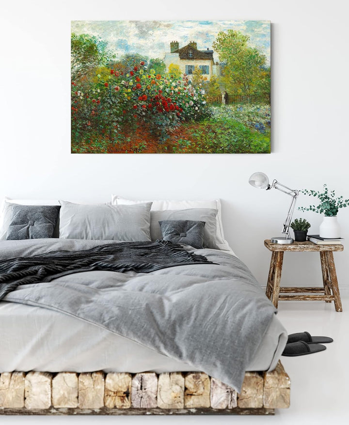 Claude Monet - Des Künstlers Garten in ArgenteuilEi als Leinwandbild / Grösse: 120x80 cm / Wandbild