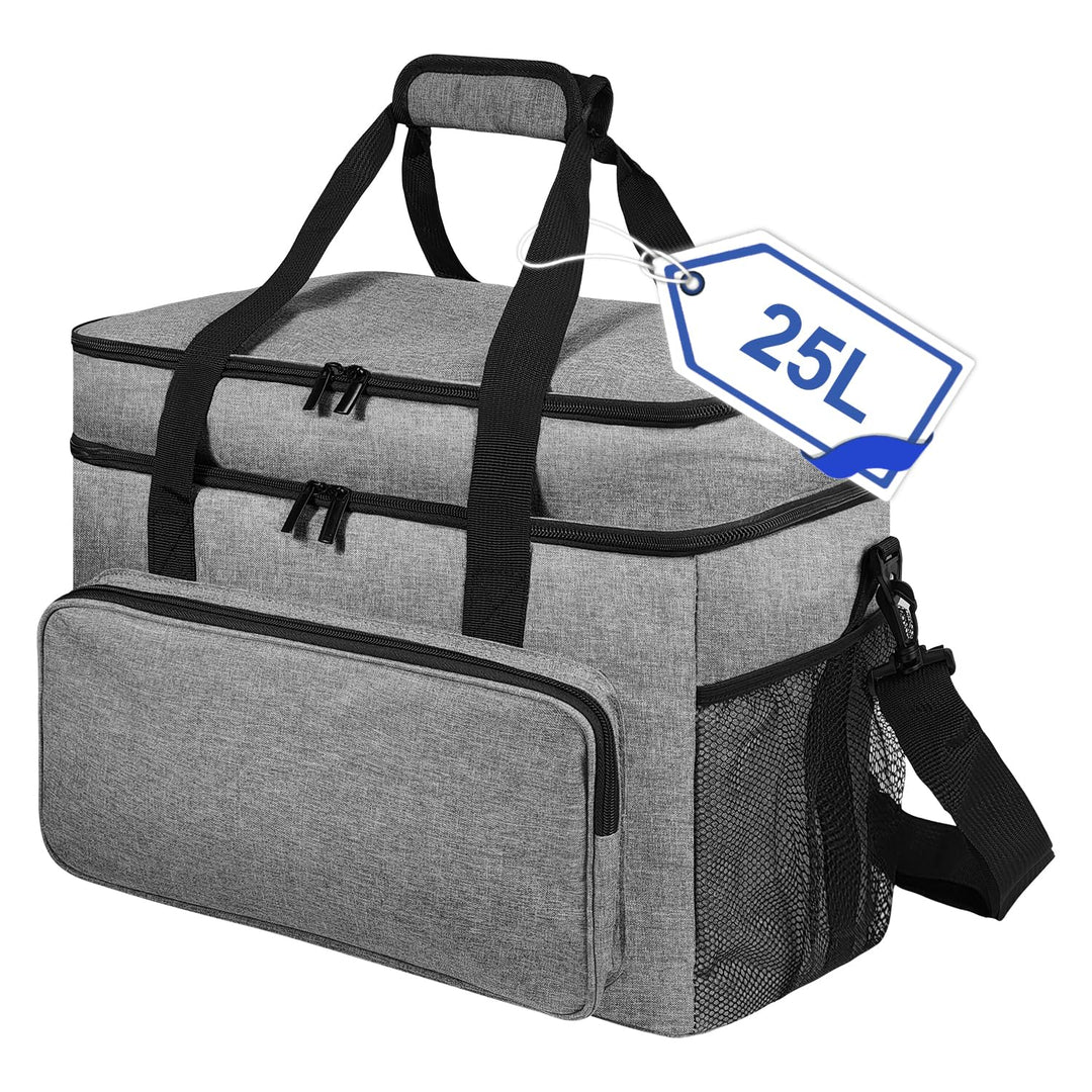 25L Kühltasche Faltbar für Essen & Getränke-Lsolierte Tasche, Auslaufsicher & Wasserdicht-Strand Pic
