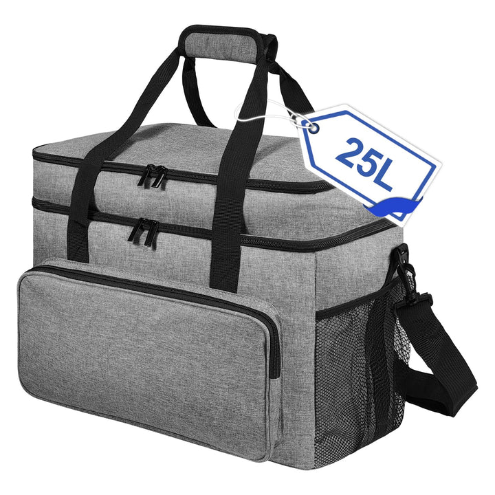 25L Kühltasche Faltbar für Essen & Getränke-Lsolierte Tasche, Auslaufsicher & Wasserdicht-Strand Pic