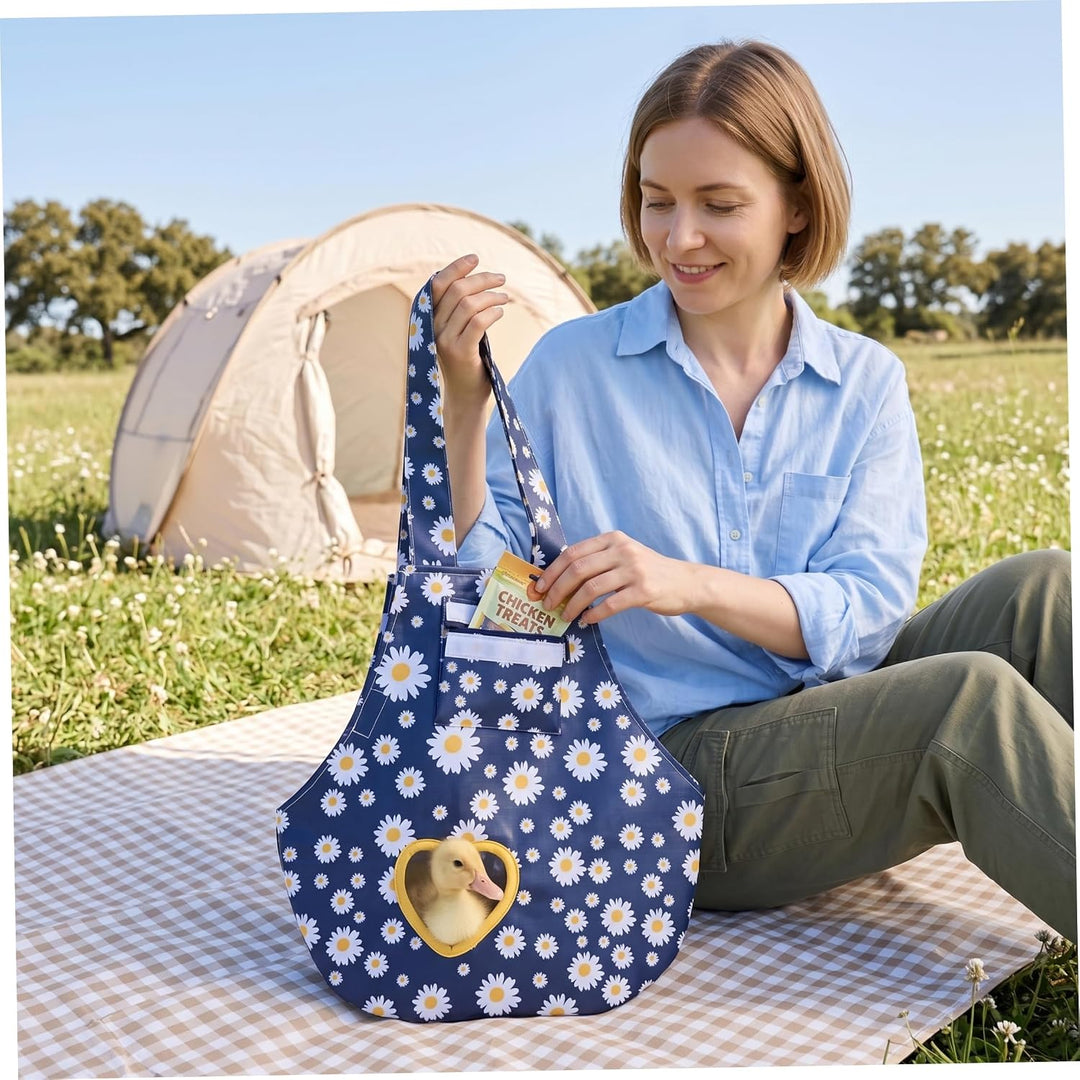 Hühner-Tragetasche wasserdichte Hühner-Haltetasche mit Abnehmbarer Tasche und herzförmigen Belüftung
