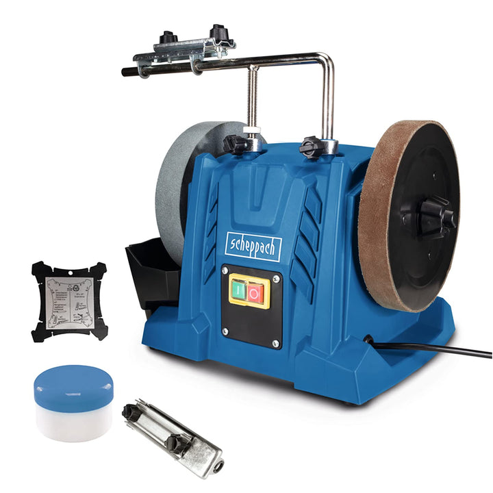 Scheppach Nass-Schleifsystem TIGER5000S Nass-Schleifmaschine | 150W Induktionsmotor, Schleifstein au