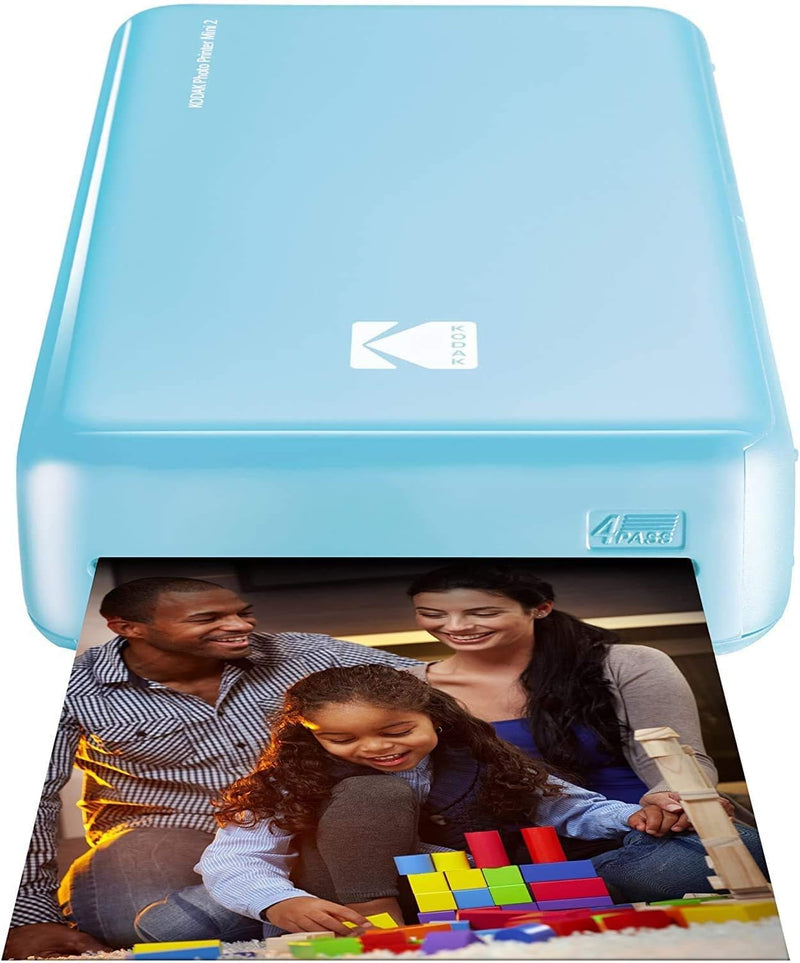 Kodak Mini 2 HD Wireless Mobile Instant Fotodrucker w / 4 Pass patentierte Drucktechnologie (Blau) -