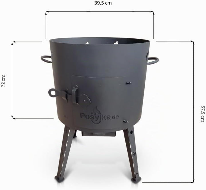 Feuerofen Utschak Ø 40 cm 12L Usbekisch Казан Учак Учаг Uchag uzbekisch Ofen Wok Guseisen