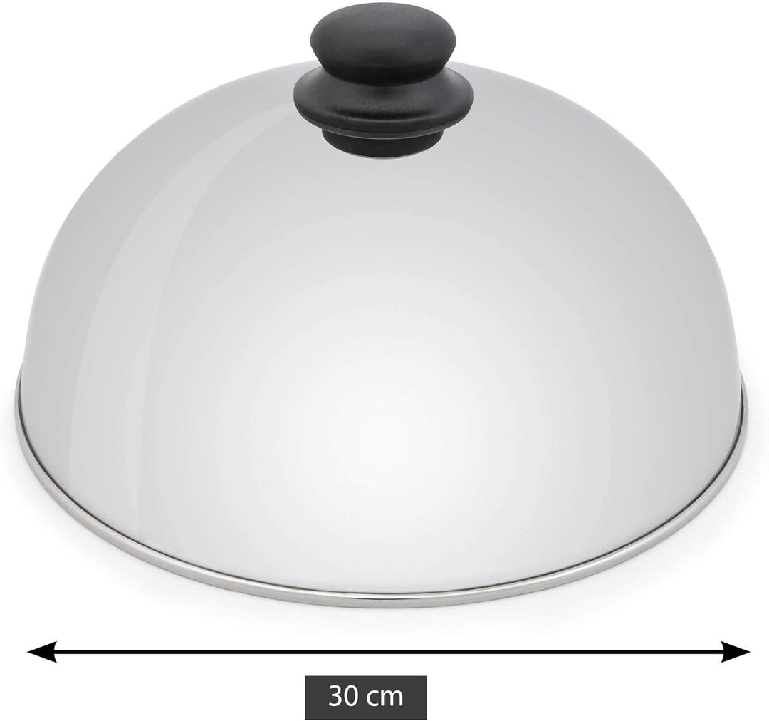 barbecook Olivia Profi Plancha Grillhaube aus Edelstahl, wetterfeste Garglocke zum Abdecken und Gare