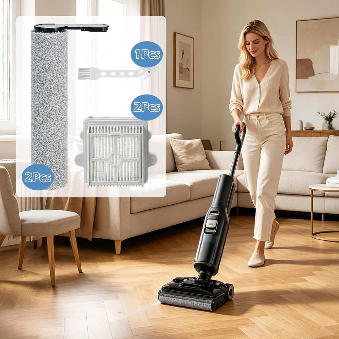 Ersatzbürstenrolle und HEPA Filter Zubehör | für F25 Nass und Trockensauger, Staubsauger Ersatzteile