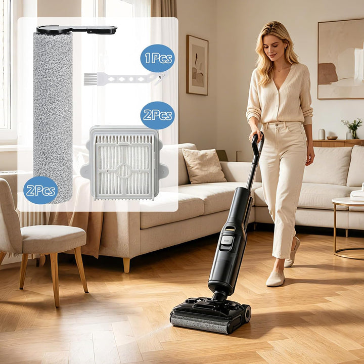 Ersatzbürstenrolle und HEPA Filter Zubehör | für F25 Nass und Trockensauger, Staubsauger Ersatzteile