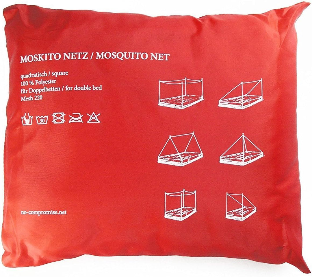 Moskitonetz Box Home/TRAVEL inkl. Transporttasche Ösen und Schnüre - für Doppelbetten - das Original